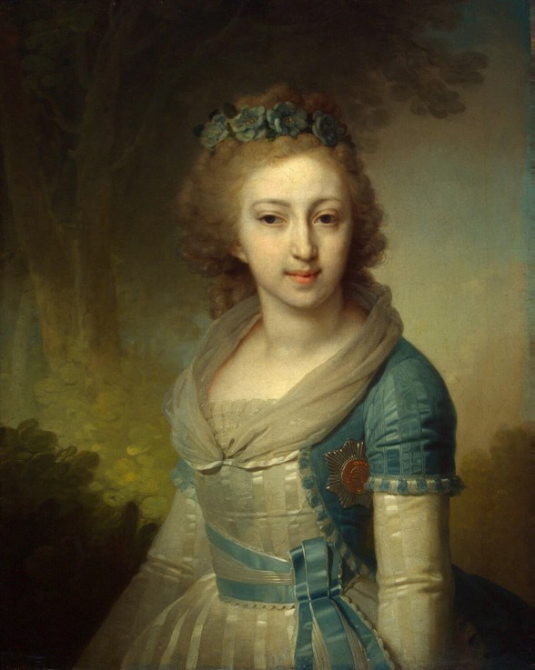 Grand Duchess Elena Pavlovna of Russia (1784-1803), Grand Duchess of Mecklenburg-Schwerin van Wladimir Lukitsch Borowikowski