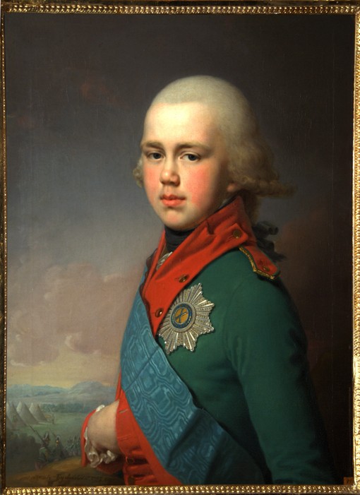 Portrait of Grand Duke Constantine Pavlovich of Russia (1779-1831) van Wladimir Lukitsch Borowikowski