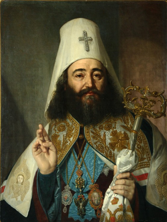 Portrait of Catholicos-Patriarch of All Georgia Anton II (1788-1811) van Wladimir Lukitsch Borowikowski