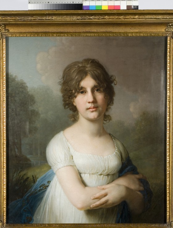 Portrait of Countess Yekaterina Gavriilovna Gagarina (1783-1861) van Wladimir Lukitsch Borowikowski