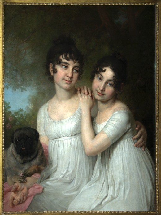 Portrait of Countesses E.A. and A.A. Kurakin van Wladimir Lukitsch Borowikowski