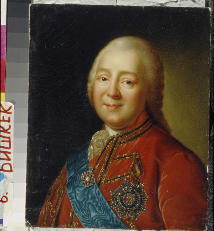 Portrait of General Count Nikita Ivanovich Panin (1718-1783) van Wladimir Lukitsch Borowikowski