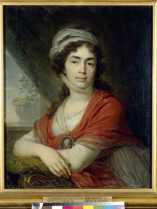 Portrait of Maria (Marfa) Dmitrievna Dunina, née Norova van Wladimir Lukitsch Borowikowski