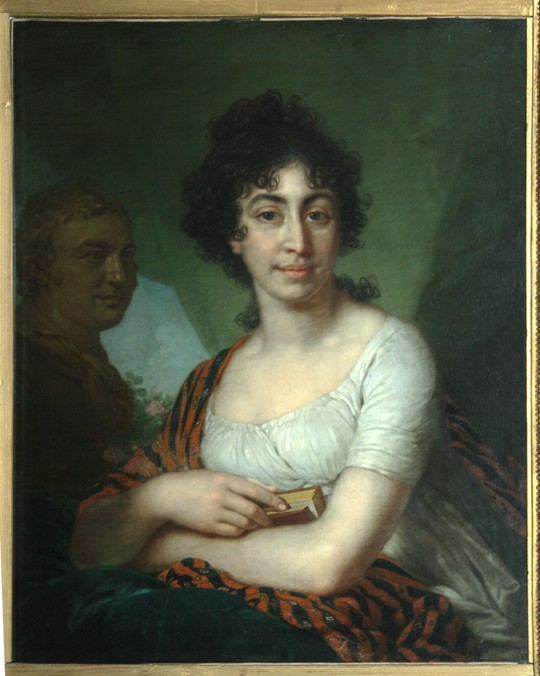 Portrait of Varvara Monycharova (Arapetova?) van Wladimir Lukitsch Borowikowski