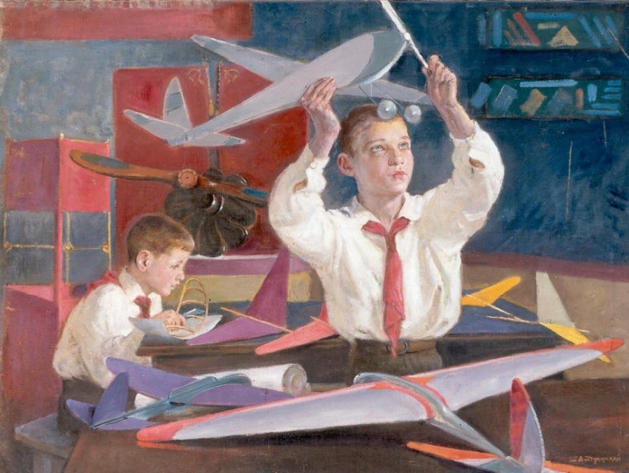 Young aerodynamics pioneers van Boris Jeremejewitsch Wladimirski