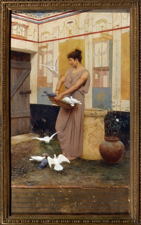 Woman With Doves van Wladyslaw Bakalowicz