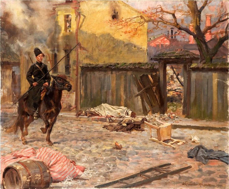 The Raid (Pogrom) van Wojciech Kossak