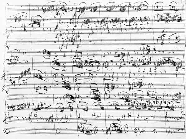 Trio in G major for violin, harpsichord and violoncello (K 496) 1786 (11th page) van Wolfgang Amadeus Mozart
