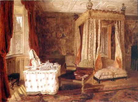 Interior of a Bedroom at Knole, Kent van W.S.P. Henderson