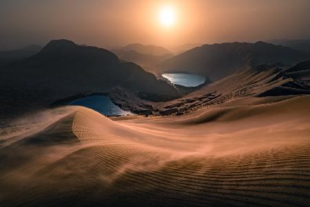 A Sand Storm in Desert