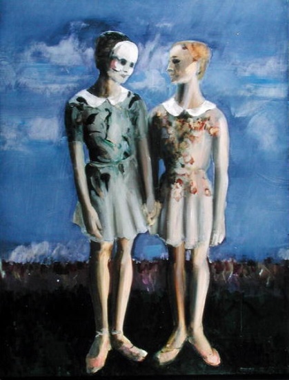 Girls holding hands van  Yolanda  Sonnabend