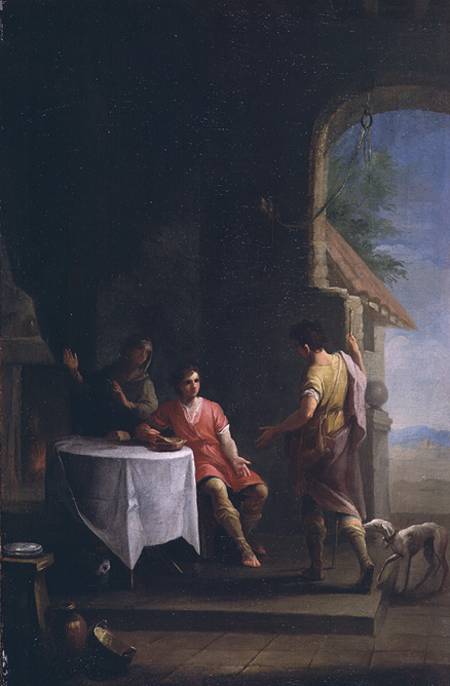 Esau selling his Birthright to Jacob van Zacarias Gonzalez Velazquez