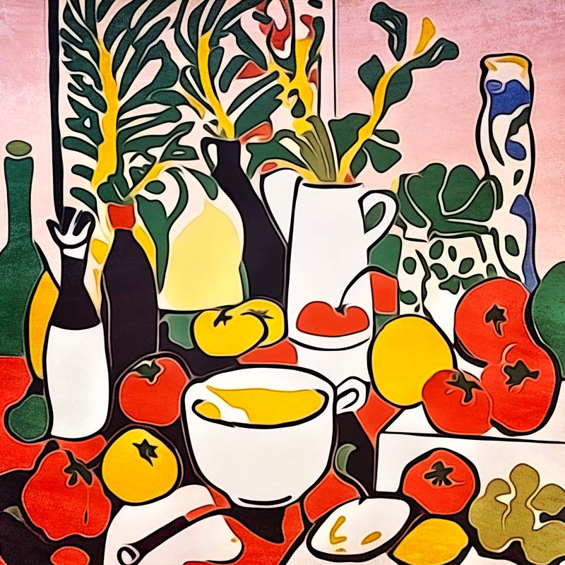 Tomaten in der Küche-Matisse inspired van zamart