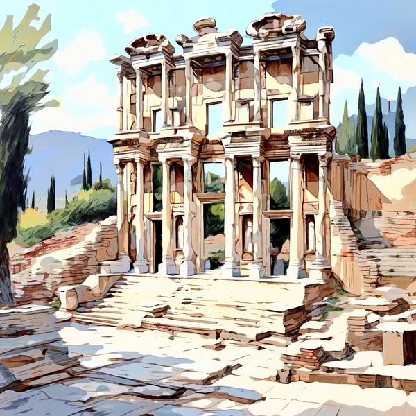 Bauwerl in Ephesos, Türkei van zamart