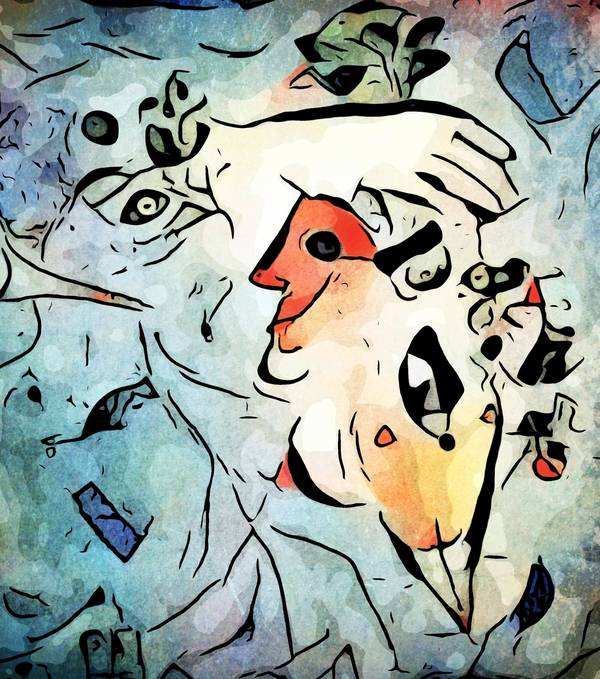 Miro trifft Chagall (Le ciel bleu) van zamart