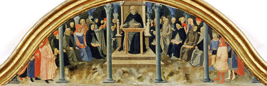 St. Thomas Aquinas Teaching van Zanobi di Benedetto Strozzi