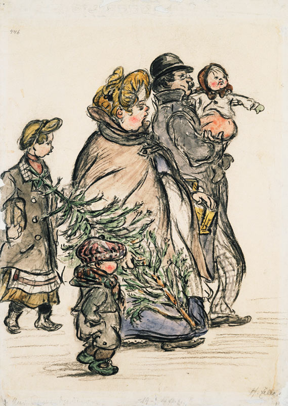 Christmas shopping van Heinrich Zille